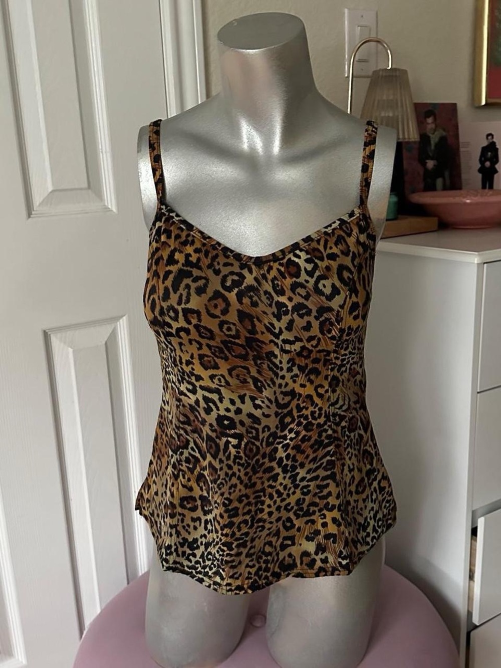 Vintage Leopard Cheetah Print Tank Top